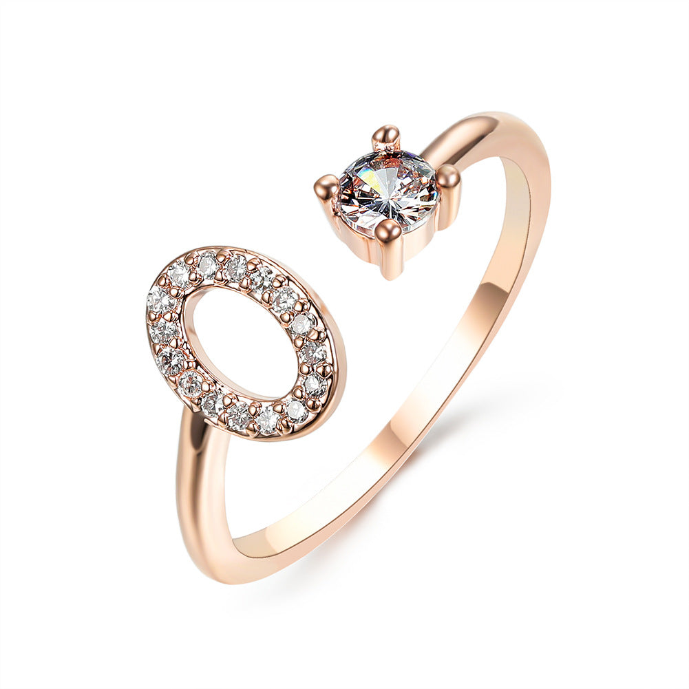 New Design Adjustable 26 Initial Letter Ring Fashion Jewelry For Women Simple Elegant Jewelry New Design Adjustable 26 Initial Letter Ring Fashion Jewelry For Women Simple Elegant Jewelry